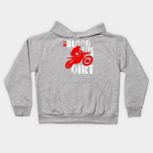 Motorcross Blood Type Shirt Kids Hoodie